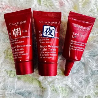 クラランス(CLARINS)のクラランス スープラ デイ&ナイトクリーム、アイセラム サンプルセット　新品(サンプル/トライアルキット)