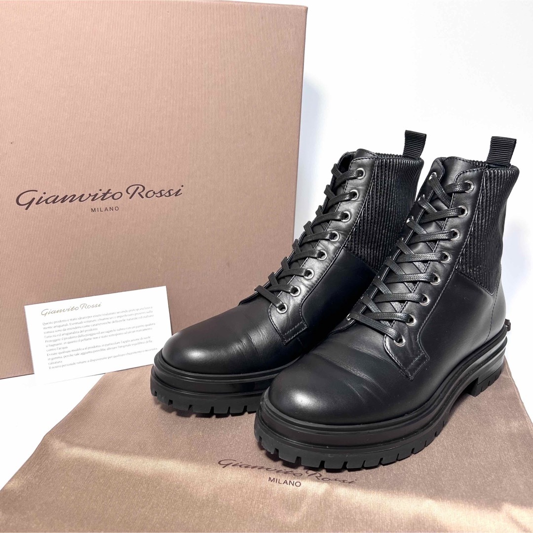 Gianvito Rossi(ジャンヴィットロッシ)のジャンヴィト ロッシ MARTIS 20 CALF レザー コンバットブーツ レディースの靴/シューズ(ブーツ)の商品写真