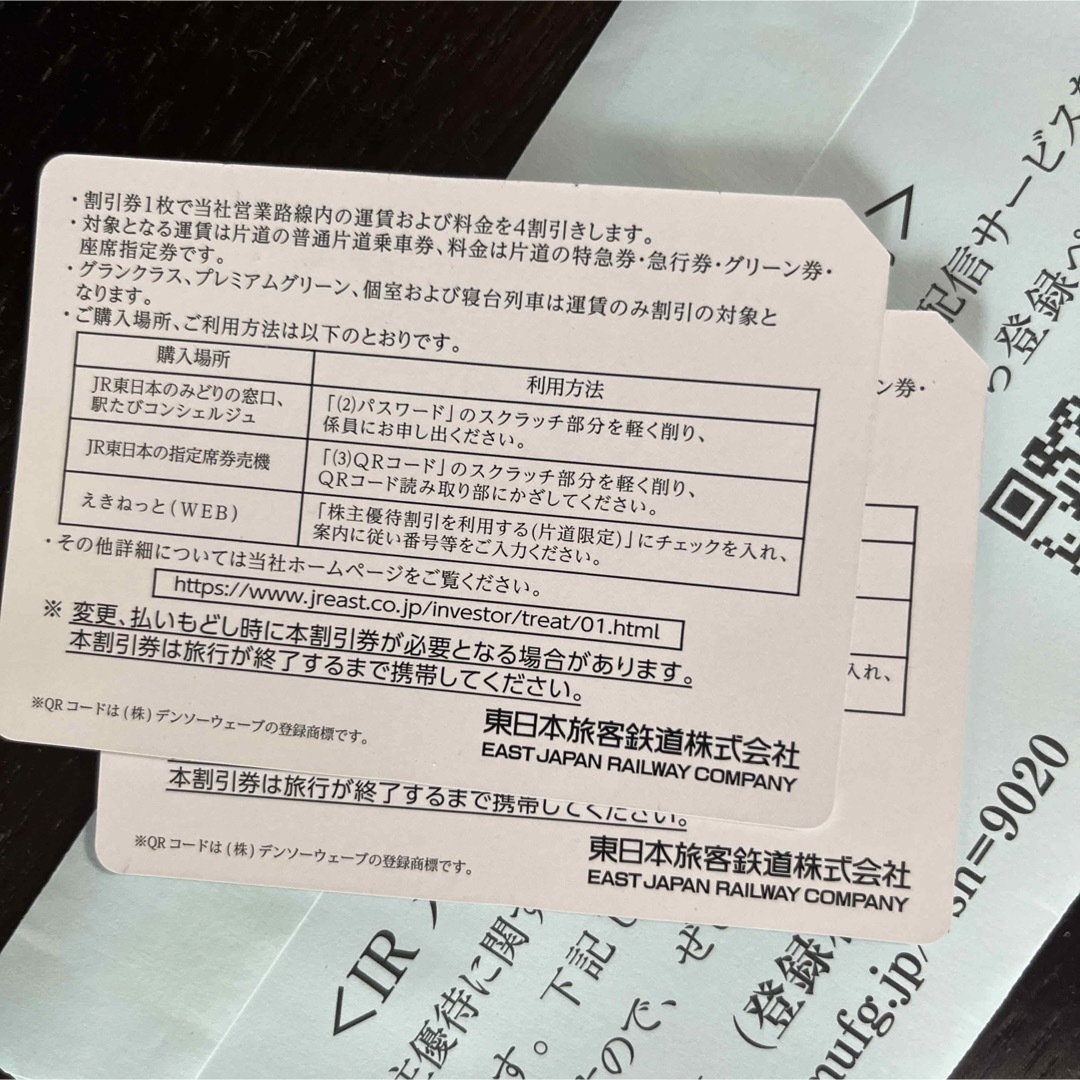 早い者勝ち‼️2023JR東日本優待割引券　サービス券 1