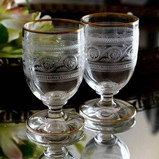 Baccarat - 美品☆希少 1900年 オールドバカラ アテニエンヌ 金彩