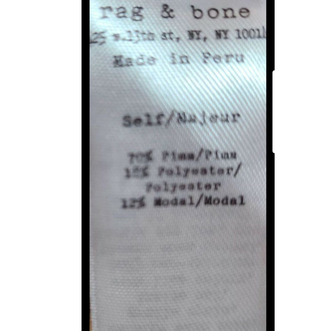 Rag & Bone(ラグアンドボーン)のrag & bone ラグアンドボーン 半袖カットソーTシャツ     XS レディースのトップス(カットソー(半袖/袖なし))の商品写真
