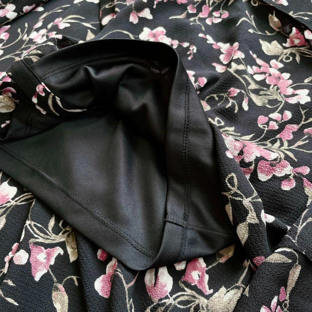 極美品✨ローレンラルフローレン ロングワンピース シャツ リボン ベルト 黒