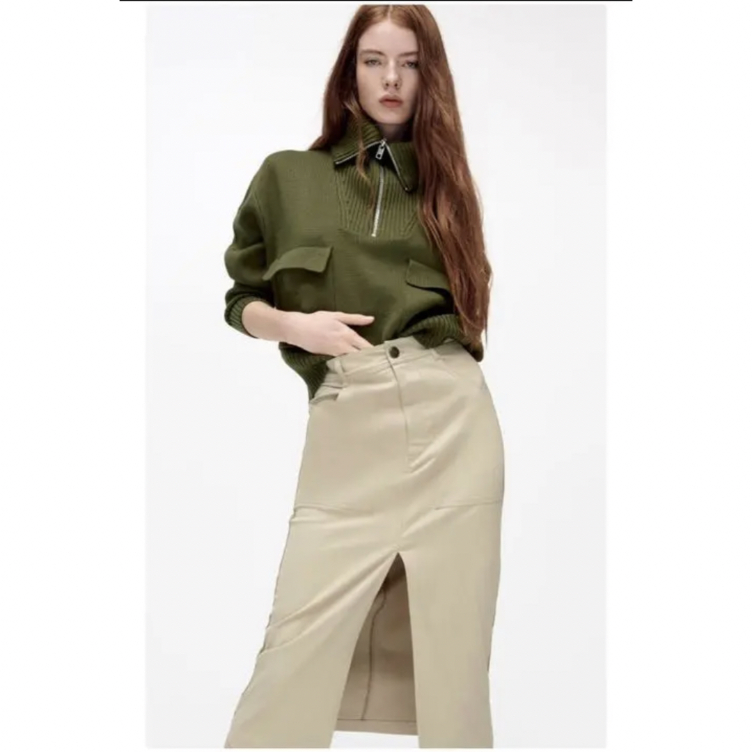 ZARA(ザラ)のZARA ストレートミディスカート　Sサイズ レディースのスカート(ロングスカート)の商品写真