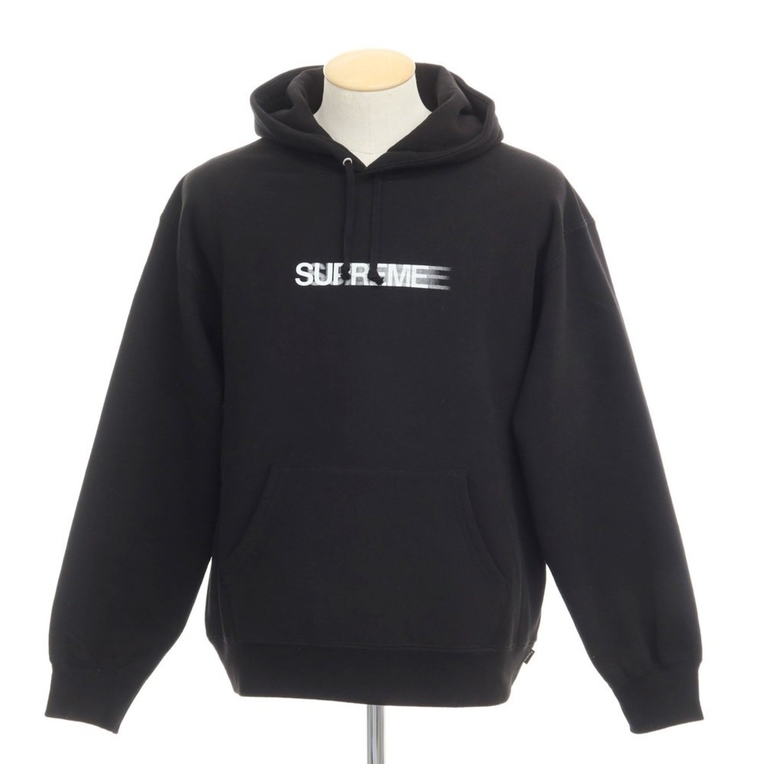 シュプリーム Supreme 2023年春夏 Motion Logo Hooded Sweatshirt コットンポリエステル プルオーバー パーカー ブラック【サイズM】【メンズ】