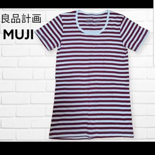 ムジルシリョウヒン(MUJI (無印良品))の無印良品 MUJI 赤白ボーダーTシャツ S 良品計画 大人マリンコーデ(Tシャツ(半袖/袖なし))