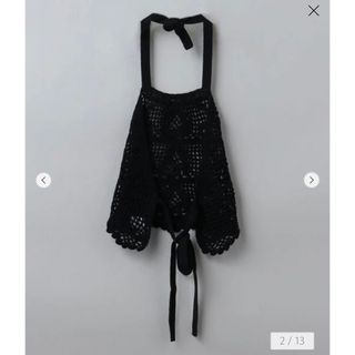 ビューティアンドユースユナイテッドアローズ(BEAUTY&YOUTH UNITED ARROWS)の即完売品　6(ROKU) COTTON CROCHET HALTER TOP(ベスト/ジレ)