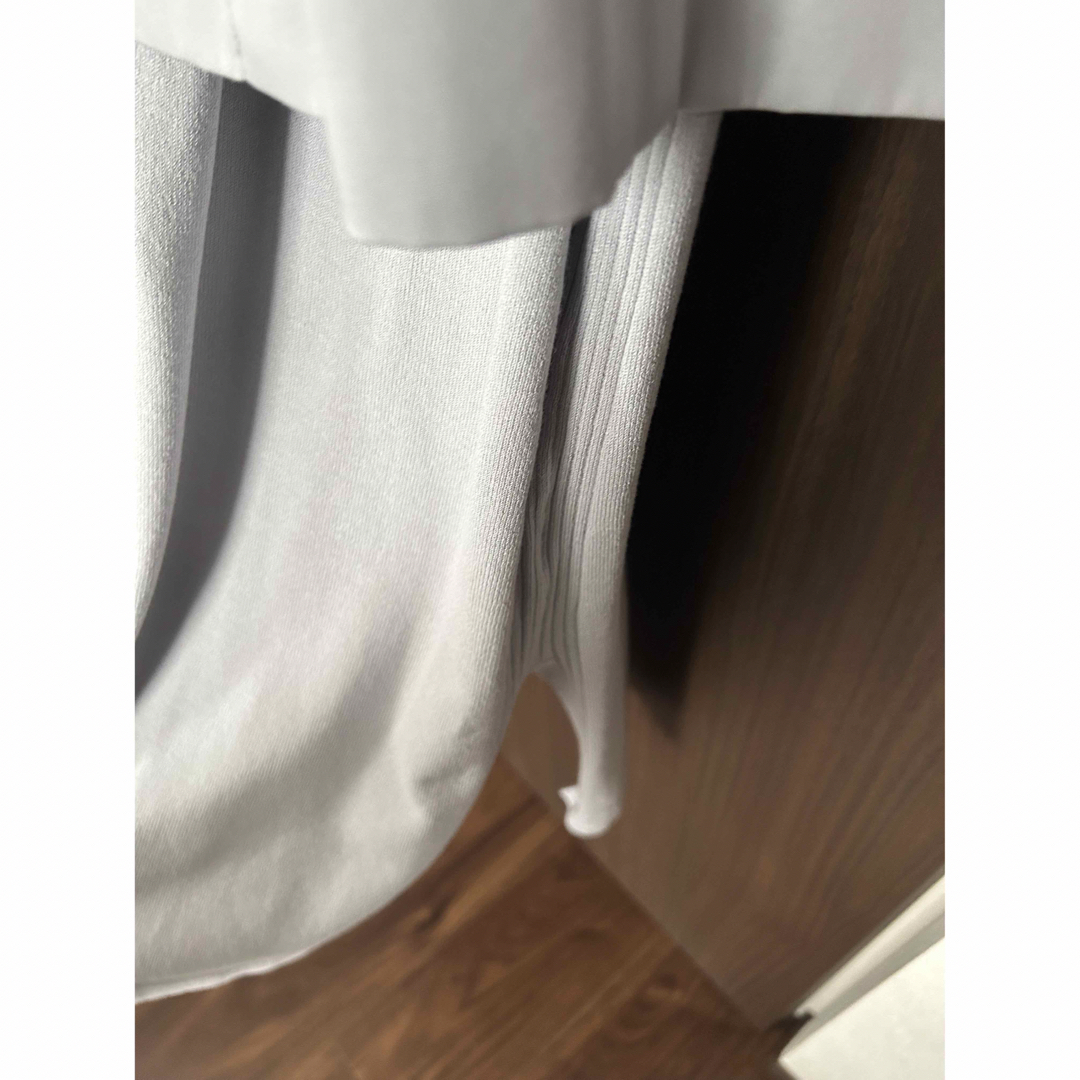 INDIVI(インディヴィ)のインディヴィ　ニットワンピース　巻きスカート付　38 レディースのワンピース(ひざ丈ワンピース)の商品写真