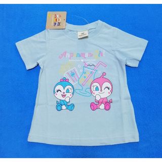 アンパンマン(アンパンマン)の新品　100cm　アンパンマン　2023女の子夏ソーダ半袖Tシャツ　ブルー(Tシャツ/カットソー)