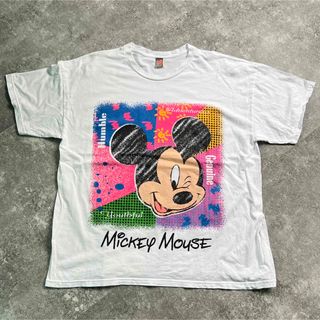 ディズニー　Tシャツ 90s シングルスケッチ　USA製 ホワイト　サイズM