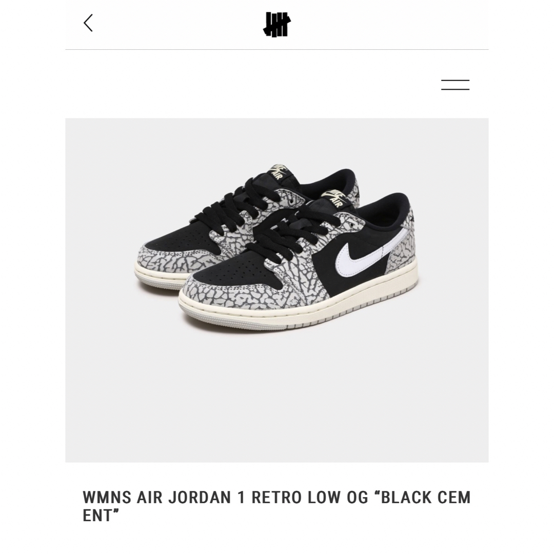 レア Nike W Air Jordan 1  Low Black Cement