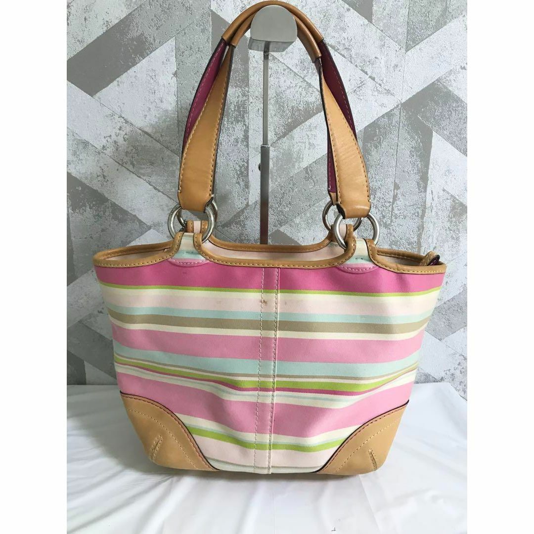 COACH - 【良品】COACH コーチ 1889 ボーダー ショルダーバッグ トート