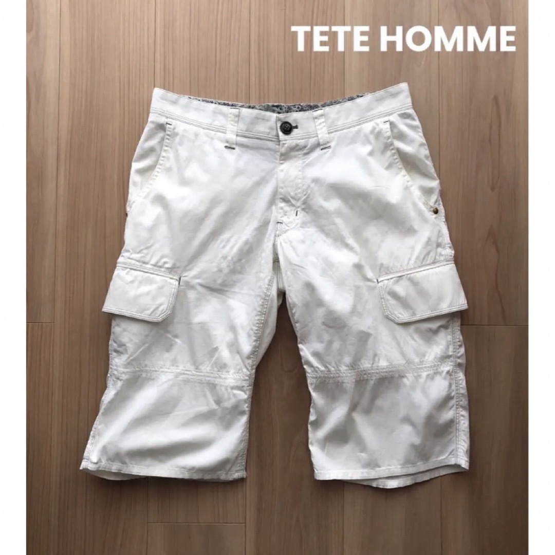 TETE HOMME(テットオム)のメンズ  TETE HOMME ショートパンツ ウォッシャブル メンズのパンツ(その他)の商品写真