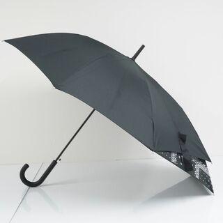 ビームス(BEAMS)の傘 bPr BEAMS ビームス USED品 バックパックを濡らさない傘 バンダナプリント ブラック ジャンプ 60cm KR A9566(傘)
