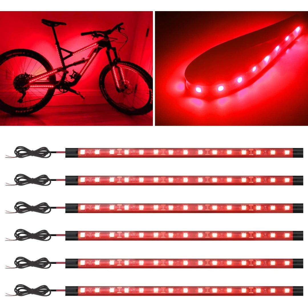 車内用 LEDテープライト フットランプ バイク 両面テープ 足下照明 車内装飾用 テールランプ 15SMD 30CM 12V車用 防水 高輝度  切断可 4本 イエロー パーツ