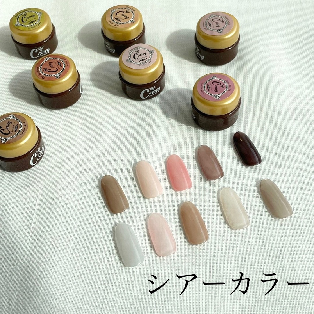 カラー変更可】シアーカラー 10色セット カラージェル ジェルネイルの