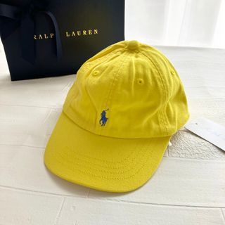 ラルフローレン(Ralph Lauren)の12-24m 黄色　チノキャップ　ラルフローレン　帽子(帽子)