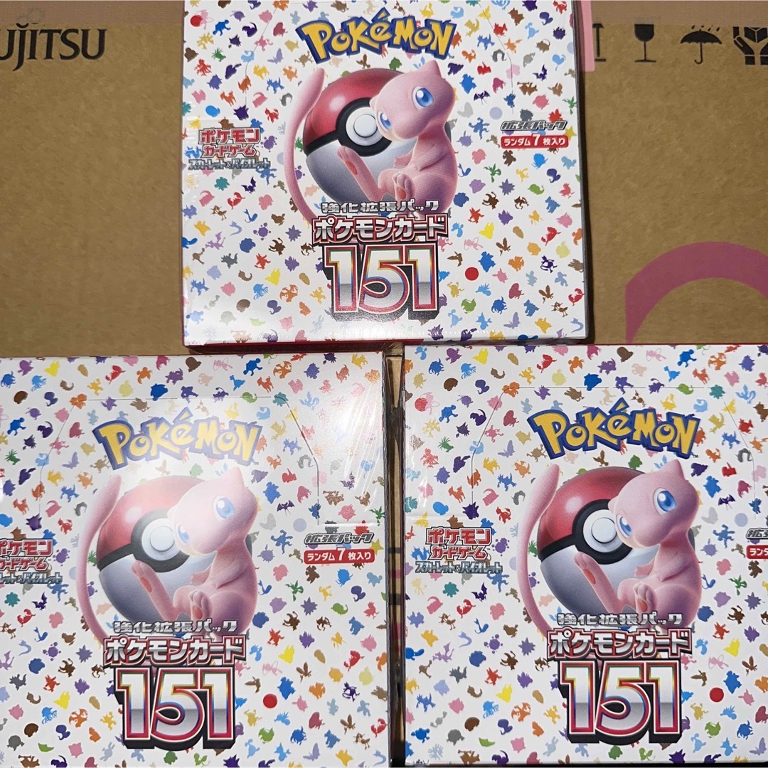 ポケモンカード 151 3box シュリンク付き 切り込み有-