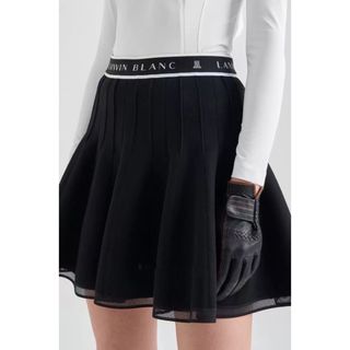 L】新品 LANVIN BLANC ゴルフスカート 黒の通販|ラクマ