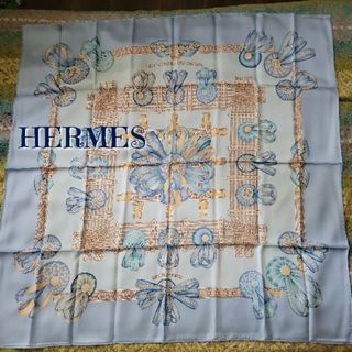 エルメス(Hermes)のレア　稀少　HERMES　エルメス　スカーフ　カレ90　馬のリボン飾り(バンダナ/スカーフ)