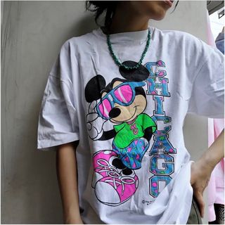 80's　Disney Vintage Mickey　ビッグTシャツ　USA製