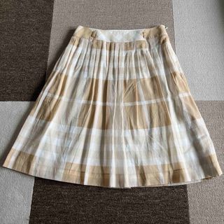 バーバリー(BURBERRY)の#バーバリーロンドン#レア#夏物#スカート#38#ベージュチェック#参考商品(ひざ丈スカート)