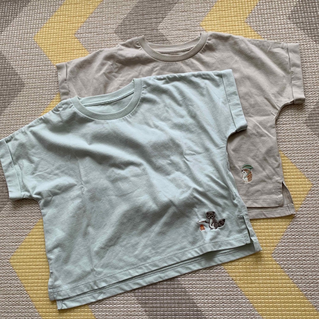 UNIQLO(ユニクロ)のユニクロ　AIRism Tシャツ　90  2枚組 キッズ/ベビー/マタニティのキッズ服男の子用(90cm~)(下着)の商品写真