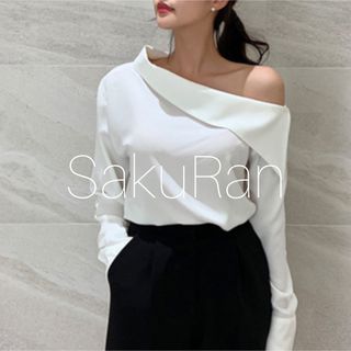 ビッグカラー オフショルダー ブラウス♡6ホワイト スナイデル zara好