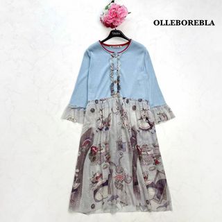 アルベロベロ olleborebla ぶたさんティアードノースリーブワンピース