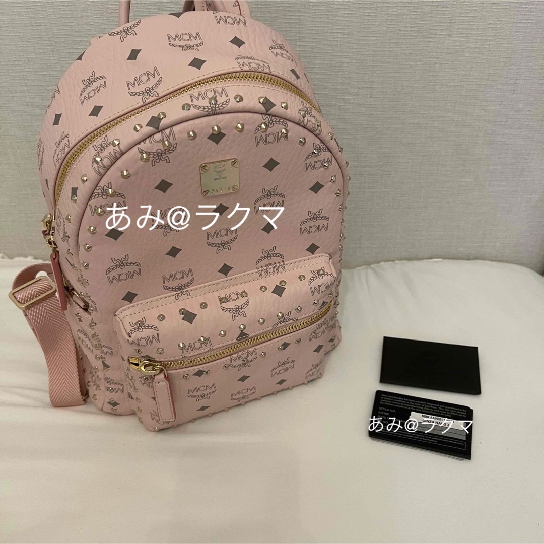 MCM   MCMパウダーピンク リュック バックパック スタッズの通販 by