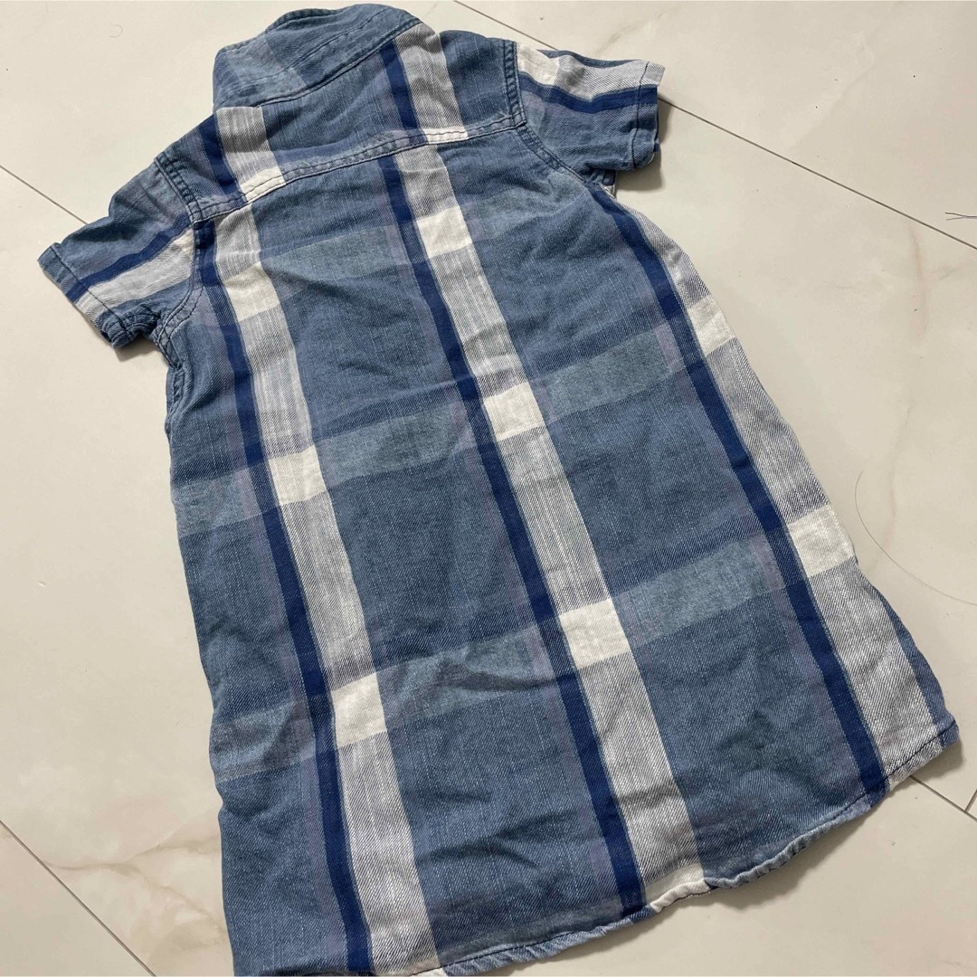 デニムワンピース110 キッズ/ベビー/マタニティのキッズ服女の子用(90cm~)(ワンピース)の商品写真