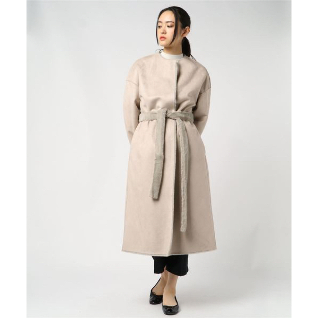 【AMERI vintage】2WAY SOFT BOA LONG COAT