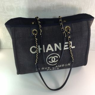 シャネル(CHANEL)の✨美品✨ シャネル CHANEL ドーヴィルMM キャンバス トートバッグ(トートバッグ)