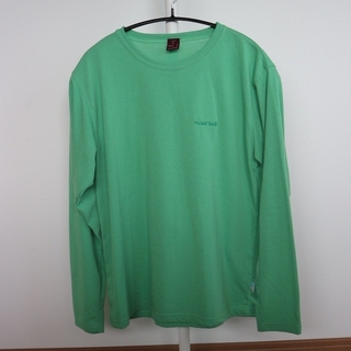 モンベル(mont bell)のモンベルワンポイントロゴ長袖Tシャツ＊レディースLサイズ＊緑(Tシャツ(長袖/七分))