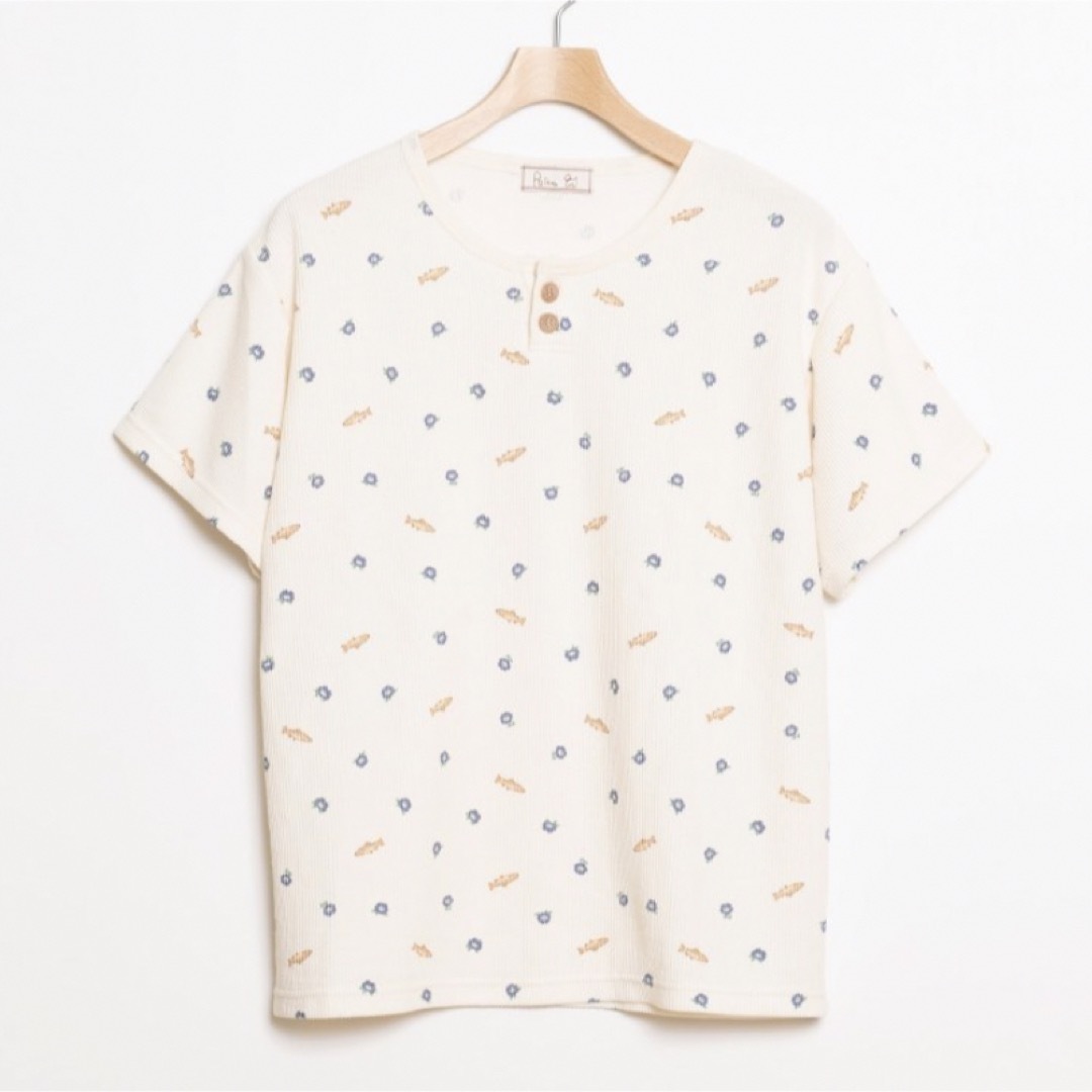 【Poika】ワッフルTシャツ-ニジマス レディースのトップス(Tシャツ(半袖/袖なし))の商品写真