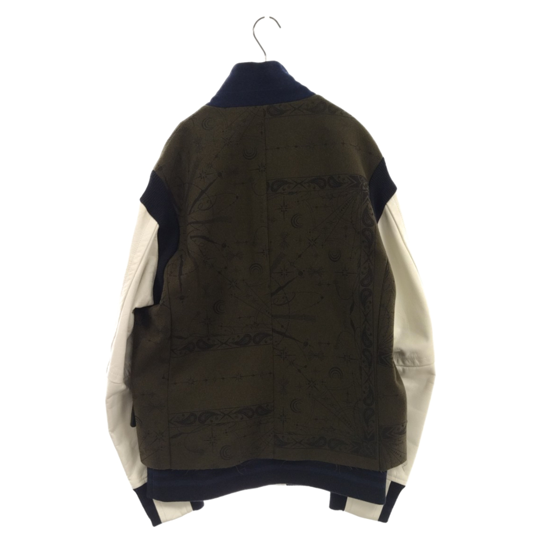 Sacai サカイ ×Dr.Woo Bandana print Blouson 20-02328Mドクターウー バンダナプリントブルゾン スタジャン  オリーブ