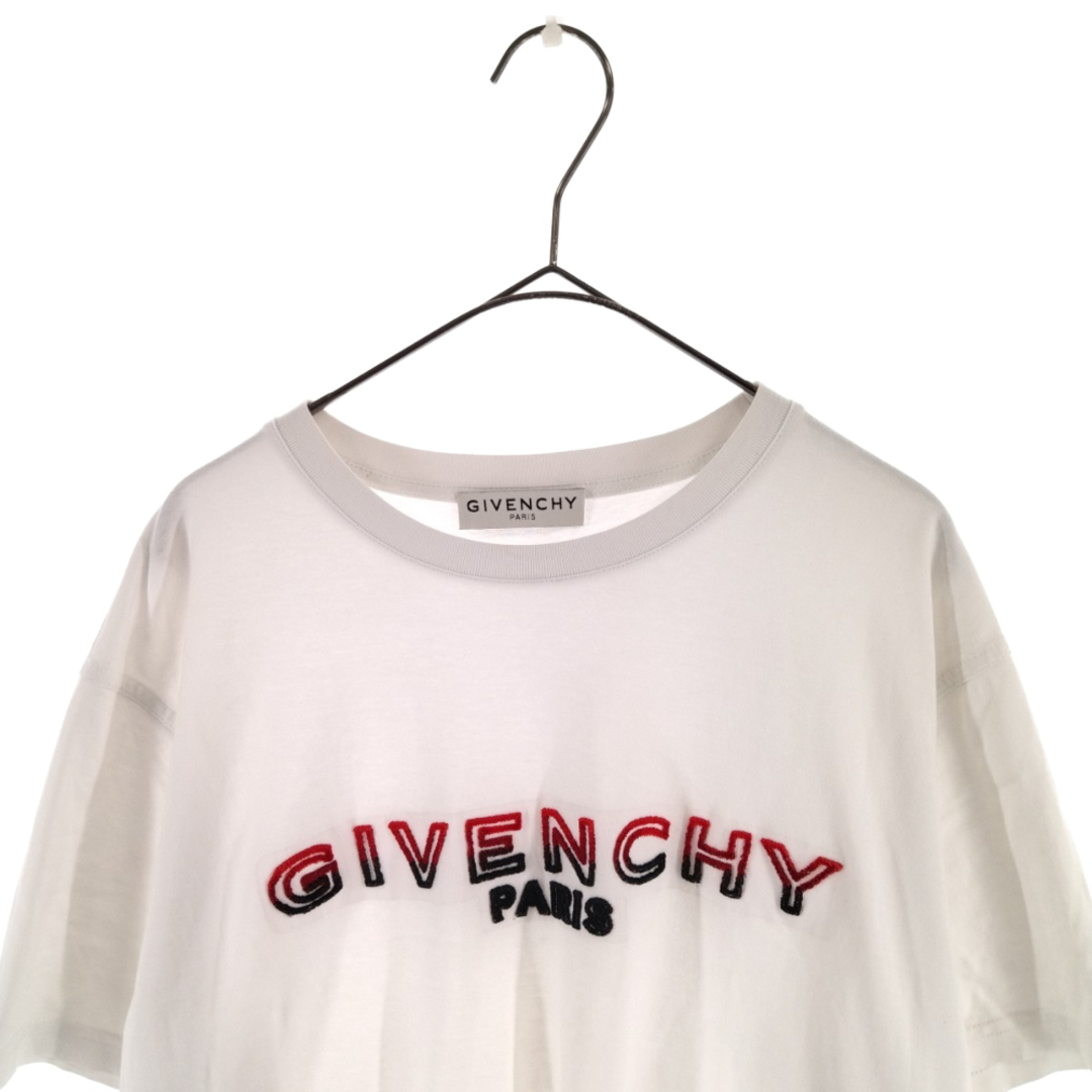 GIVENCHY ジバンシィ 20SS グラデーション ロゴデザイン 半袖Tシャツ カットソー ホワイト BM70UY3002
