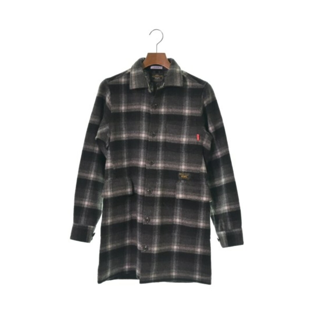 WTAPS ダブルタップス コート(その他) S こげ茶x黒等(チェック) - その他