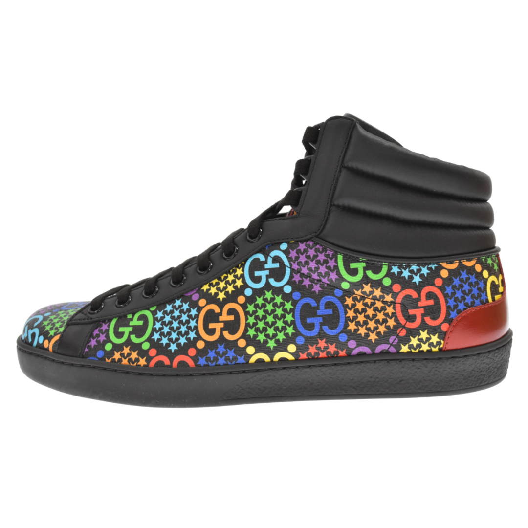 Gucci(グッチ)のGUCCI グッチ Psychedelic GG Shoes GGサイケデリック ハイカットスニーカー 610097 ブラック メンズの靴/シューズ(スニーカー)の商品写真