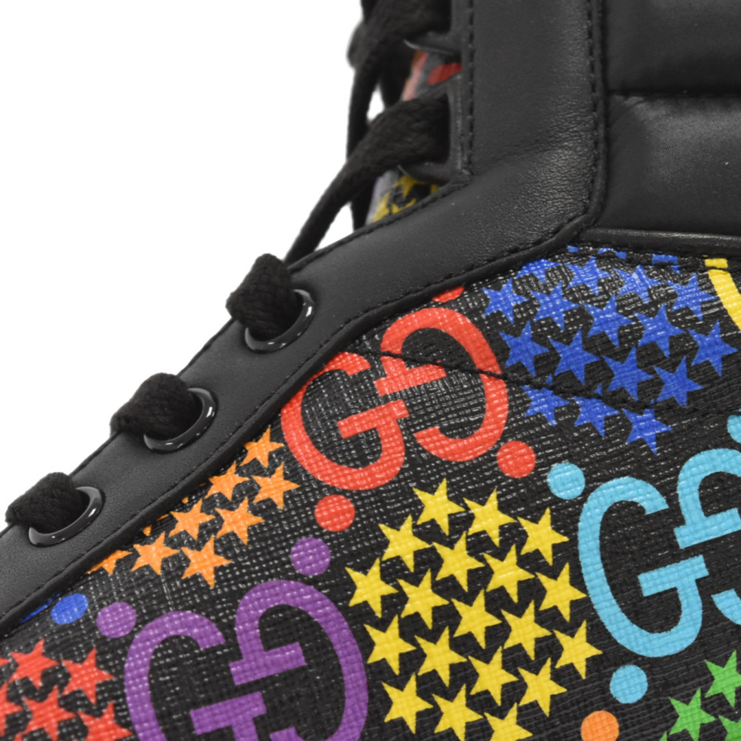 Gucci(グッチ)のGUCCI グッチ Psychedelic GG Shoes GGサイケデリック ハイカットスニーカー 610097 ブラック メンズの靴/シューズ(スニーカー)の商品写真