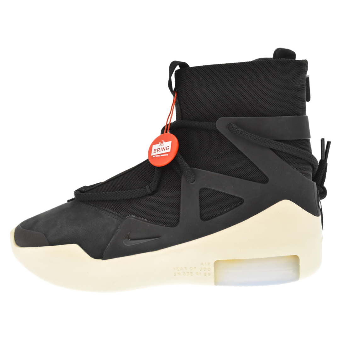 NIKE ナイキ ×FEAR OF GOD AIR FEAR OF GOD 1 エアフィアオブゴッド1 ハイカットスニーカー ブラック AR4237-001 US7/25cm