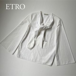 【イタリア製】ETRO エトロ　ブラウス　シャツ　リボン　トップス