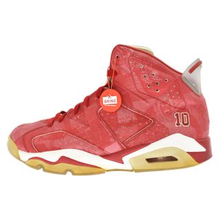 ナイキ(NIKE)のNIKE ナイキ ×SLAM DUNK AIR JORDAN 6 RETRO スラムダンク エアジョーダン6 ハイカットスニーカー レッド US10.5/28.5cm 717302‐600(スニーカー)