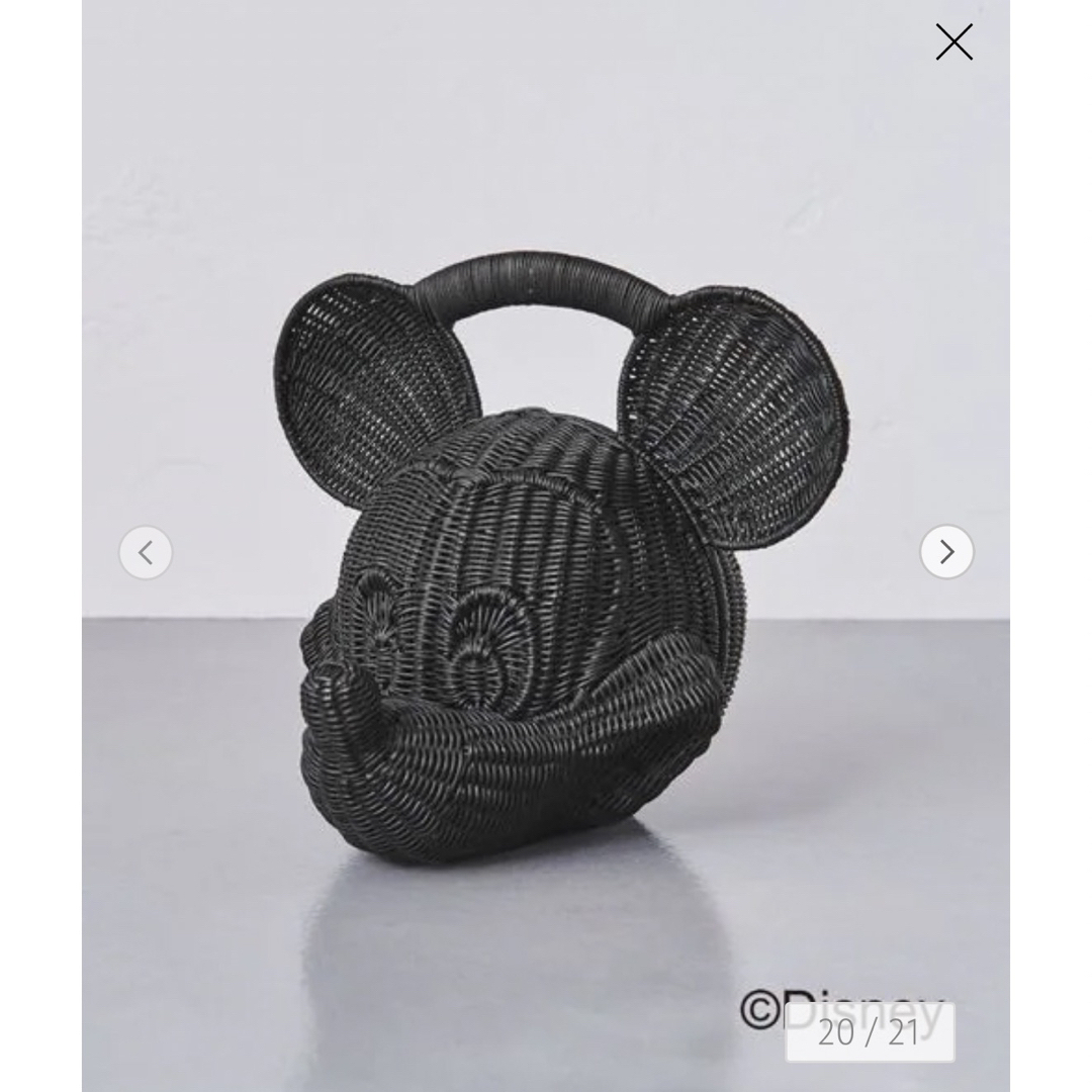 UNITED ARROWS(ユナイテッドアローズ)のUNITED ARROWS別注  MICKEY MOUSE デザイン バスケット レディースのバッグ(かごバッグ/ストローバッグ)の商品写真