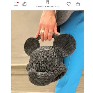 ユナイテッドアローズ(UNITED ARROWS)のUNITED ARROWS別注  MICKEY MOUSE デザイン バスケット(かごバッグ/ストローバッグ)