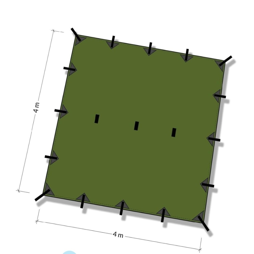 DD Hammocks DDタープ 4X4 正方形 (Olive green) テント/タープ