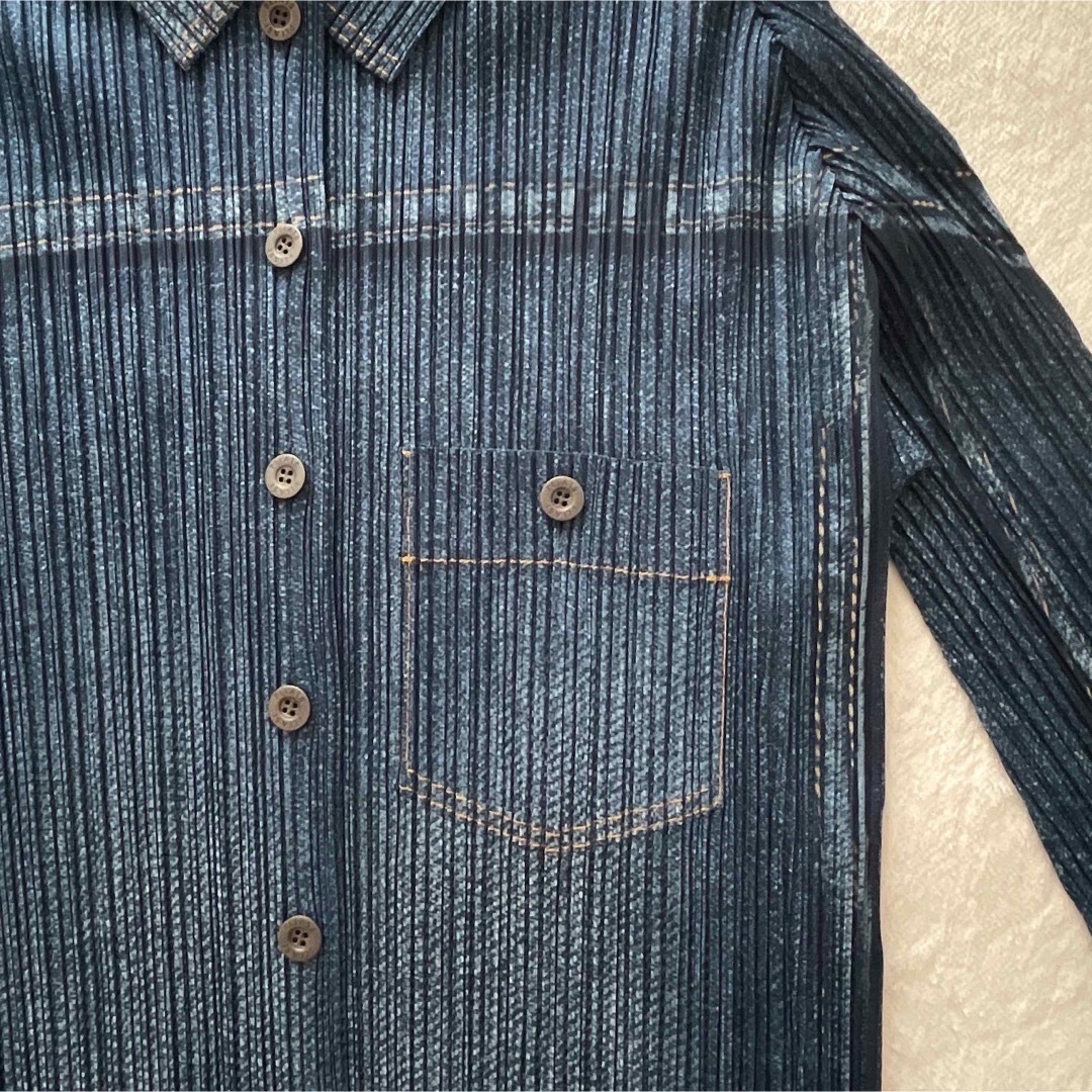 お値下げ】【極希少品】PLEATS PLEASE 転写デニム ジャケット-