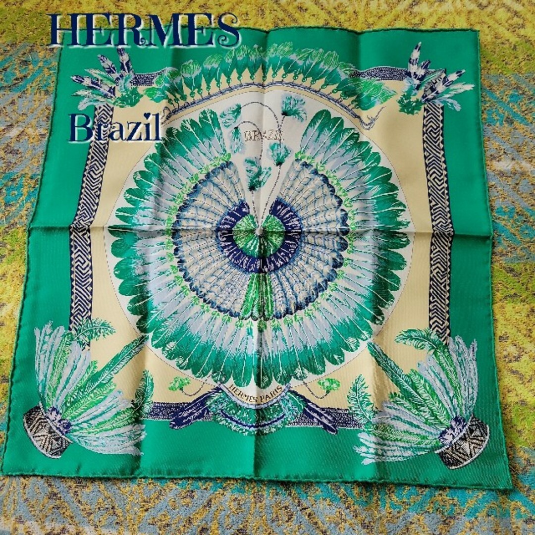 上品】 未使用 レア 稀少 HERMES エルメス シルク スカーフ カレ45