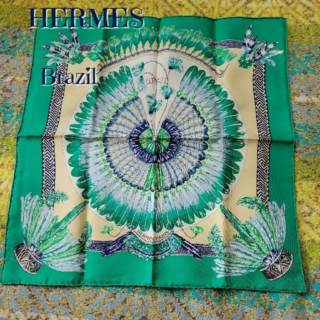 ✨美品✨希少色✨HERMES カレ90 シルクスカーフ 鍵柄 ブラック