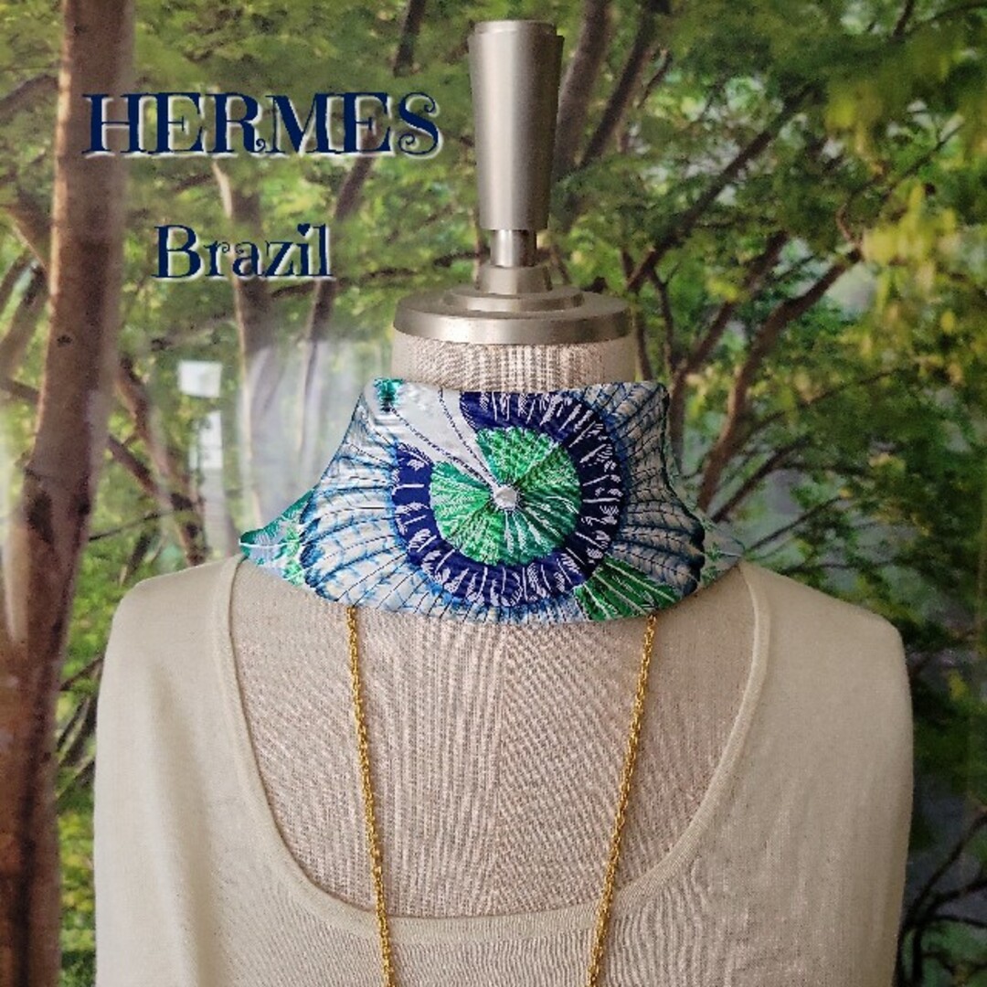 ボタニカル ミディアムベール レア 稀少 HERMES エルメス シルク