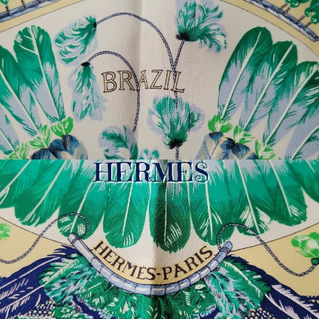 ボタニカル ミディアムベール レア 稀少 HERMES エルメス シルク